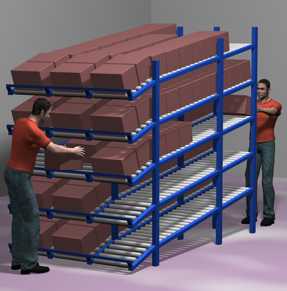 3D-Illustration eines Lager-Arbeitsplatzes Illustration eines Arbeitsplatzes